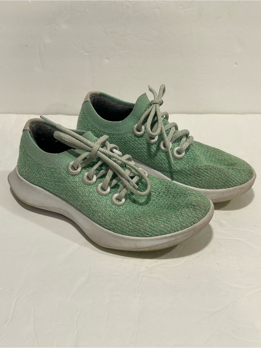 Allbirds Tree Dasher 1 Green Women’s Running Shoes Knit Lightweight Lace Up Sz 8